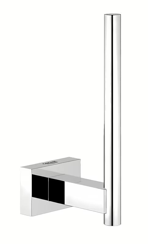Kromiran stenski držalo za rezervni toaletni papir Grohe Essentials Cube s skritim pritrjevanjem