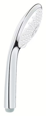 Ročna prha Grohe Euphoria 110 Massage v krom izvedbi z belim diskom prhe in tremi vrstami curka.