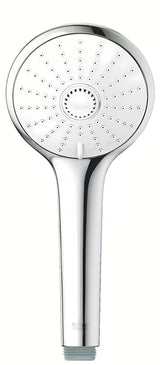 Ročna prha Grohe Euphoria 110 Massage v krom izvedbi z belim diskom prhe in tremi vrstami curka.
