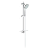 Tuš set Grohe Euphoria 110 Massage v krom izvedbi z letvijo, cevjo in polico EasyReach.