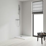 Tuš set Grohe Euphoria 110 Massage v krom izvedbi z letvijo, cevjo in polico EasyReach.