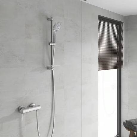 Tuš set Grohe Euphoria 110 Champagne v kromu z ročno prho, letvijo in poličko EasyReach