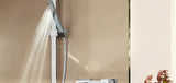 Komplet za Kad Grohe Euphoria Cube v krom izvedbi z ročno prho, držalom in cevjo za prho Silverflex 1 250 mm.