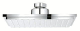 Kvadratna nadglavna prha Grohe Euphoria Cube 150 v krom izvedbi z načinom Rain