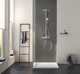 Kromiran tušni sistem Grohe Euphoria smartcontrol s termostatom, nadglavno prho in ročno prho