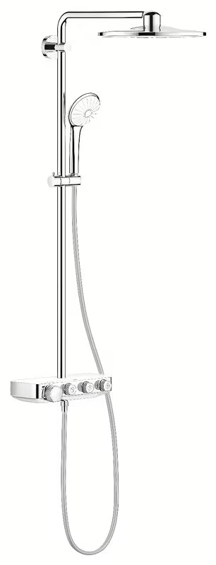 Grohe Euphoria smartcontrol System tušni sistem s termostatsko armaturo v beli barvi