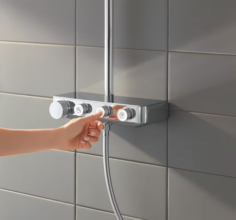 Kromiran tušni sistem Grohe Euphoria smartcontrol s termostatom, nadglavno prho 310 mm in ročno prho