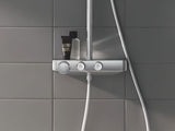 Tušni sistem Grohe Euphoria smartcontrol System v kromu s termostatsko armaturo, z nadglavno in ročno prho