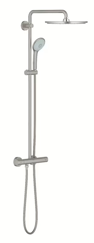 Grohe Euphoria System termostatski tušni sistem supersteel z nadglavno prho 310 mm in ročno prho