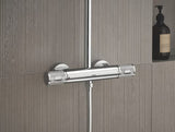 Krom tušni sistem Grohe Euphoria System s termostatsko armaturo z nadglavno in ročno prho