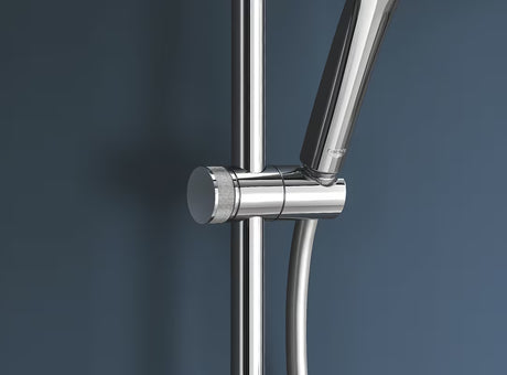 Krom tušni sistem Grohe Euphoria System s termostatsko armaturo z nadglavno in ročno prho