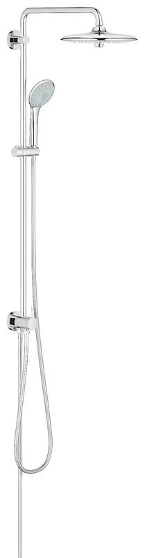 Kromiran tušni sistem Grohe Euphoria System 260 z nadglavno prho in ročno prho z več načini curka