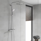 Tušni sistem Grohe Euphoria System s termostatsko armaturo v krom izvedbi z nadglavno in ročno prho
