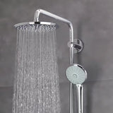 Tušni sistem Grohe Euphoria System s termostatsko armaturo v krom izvedbi z nadglavno in ročno prho