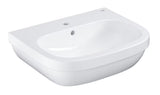 Viseči umivalnik Grohe Euro Ceramic 60 v alpsko beli barvi s prelivom in odprtino za pro armaturo