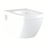 Beli viseča WC školjka Grohe Euro Ceramic Rimless z zadnjim odtokom in globokim izpiranjem