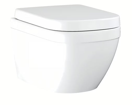Grohe Euro Ceramic viseča WC školjka komplet v beli barvi z rimless školjko in sedežem mehko Zapiranje Soft Close