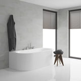 Kromirana armatura za kad Grohe Eurocube s tuš setom in ročno prho Euphoria Cube+.