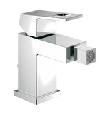 Grohe Eurocube enoročna stoječa armatura za bide z odtokom v kromirani izvedbi