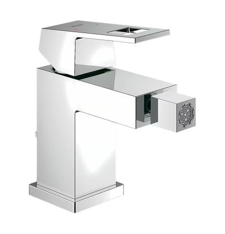 Grohe Eurocube enoročna stoječa armatura za bide z odtokom v kromirani izvedbi