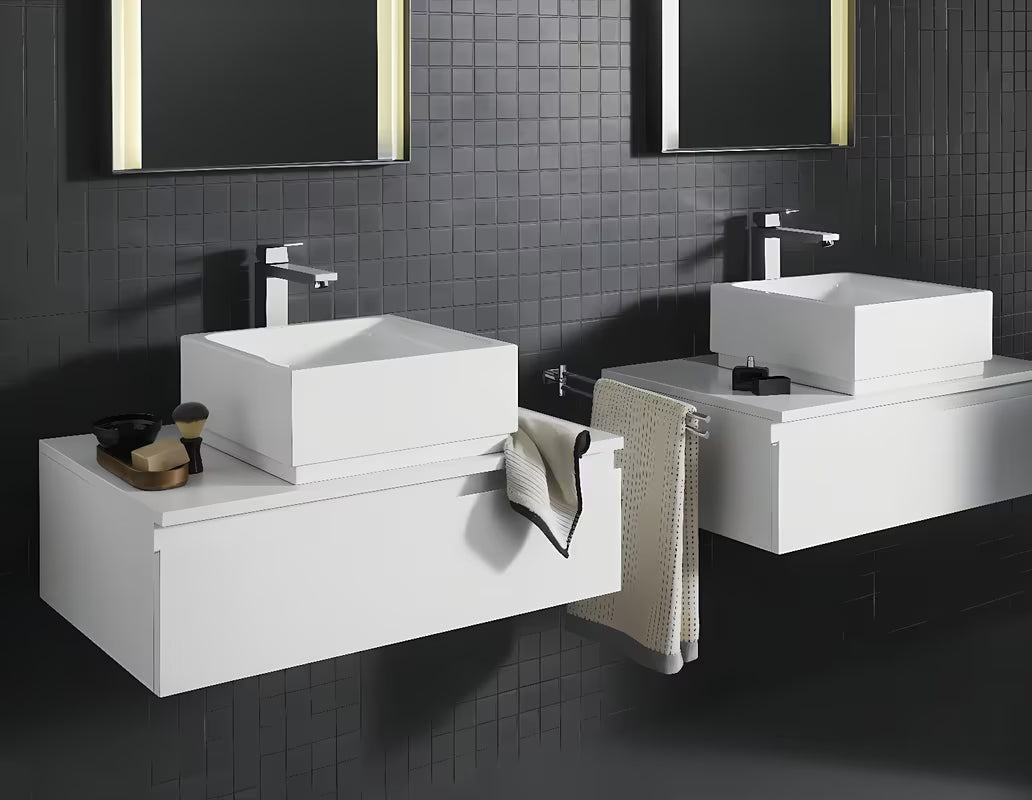 Grohe Eurocube visoka armatura za umivalnik v krom izvedbi pro umivalnik na ploščo