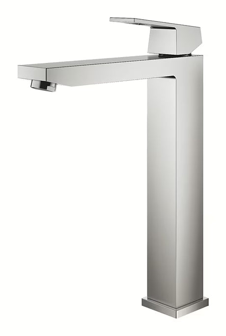 Visoka armatura za Umivalnik Grohe Eurocube v izvedbi supersteel pro prostostoječi umivalnik .