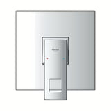 Podometna enoročna armatura za tuš Grohe Eurocube v krom izvedbi s kovinsko ploščo in ročico