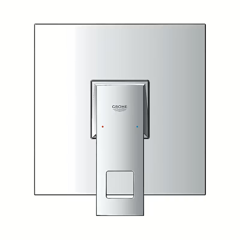 Podometna enoročna armatura za tuš Grohe Eurocube v krom izvedbi s kovinsko ploščo in ročico