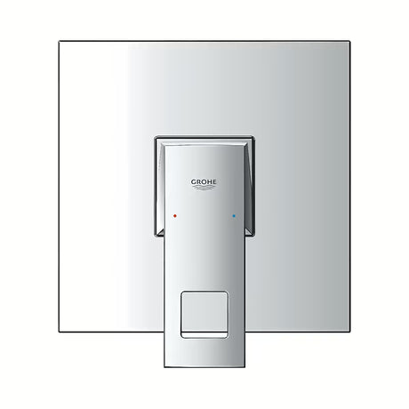 Podometna enoročna armatura za tuš Grohe Eurocube v krom izvedbi s kovinsko ploščo in ročico