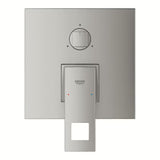 Podometna pršna in armatura za kad Grohe Eurocube supersteel z ročico in 3-smernim preklopnikom