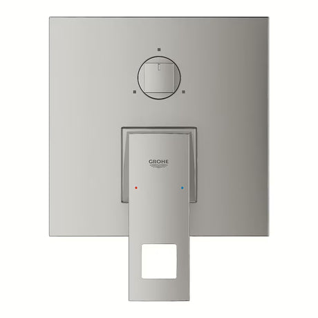 Podometna pršna in armatura za kad Grohe Eurocube supersteel z ročico in 3-smernim preklopnikom