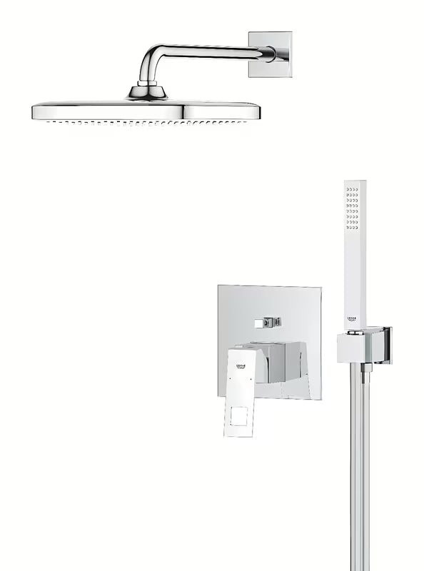 Grohe Eurocube podometni tušni sistem v kromu z ročno prho Euphoria Cube Stick