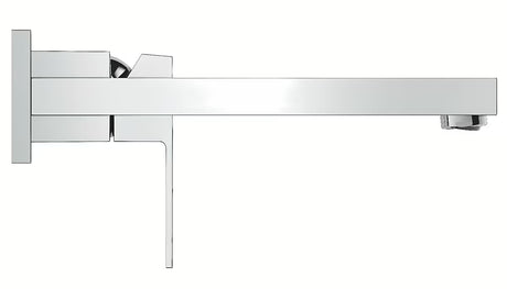 Kromirana stenska podometna armatura za umivalnik Grohe Eurocube s ručicom i ugradnjom na 2 otvora.