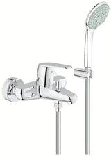 Kromirana stenska armatura za kad Grohe Eurodisc s tuš setom