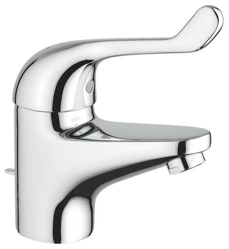 Kromirana enoročna armatura za umivalnik Grohe Euroeco z odtokom