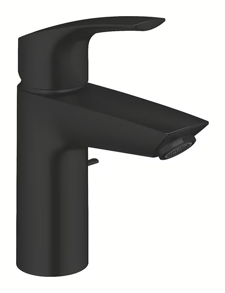 Grohe Eurosmart enoročna armatura za umivalnik v mat črni barvi z odtokom