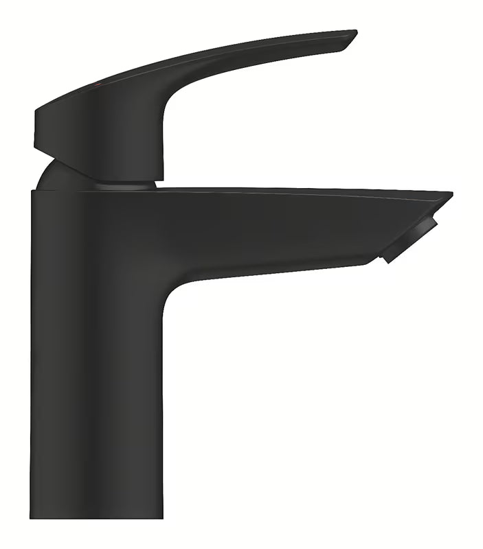 Grohe Eurosmart enoročna armatura za umivalnik v mat črni barvi z odtokom