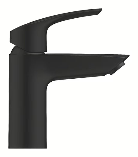 Grohe Eurosmart enoročna armatura za umivalnik v mat črni barvi z odtokom