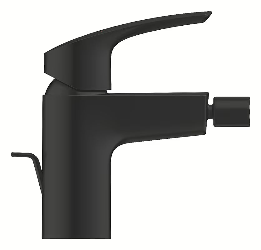 Grohe Eurosmart enoročna armatura za bide z odtokom v mat črni barvi