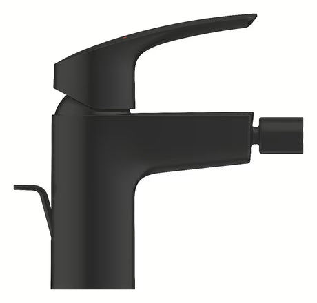 Grohe Eurosmart enoročna armatura za bide z odtokom v mat črni barvi