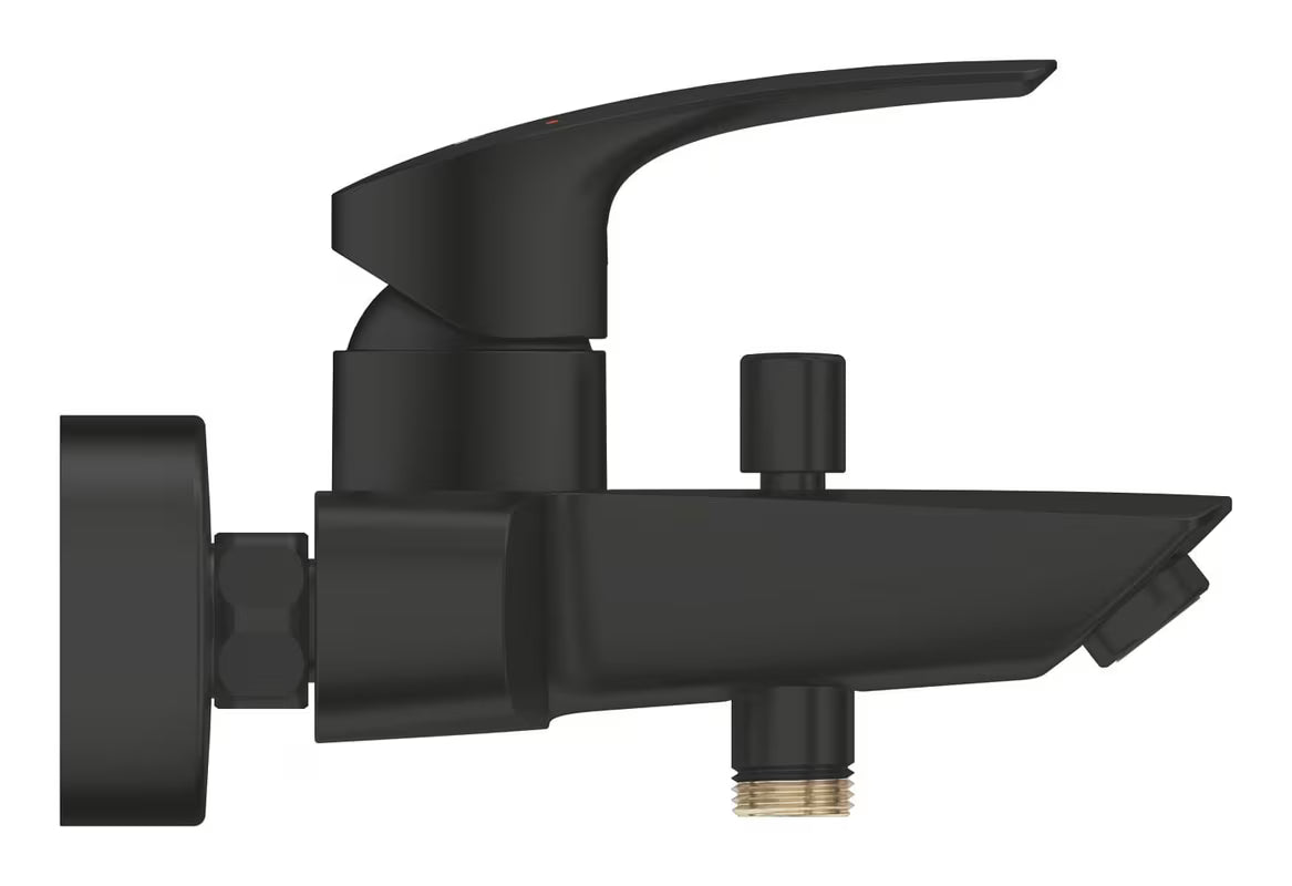 Grohe Eurosmart enoročna stenska armatura za kad v mat črni izvedbi s preklopnikom kad/tuš