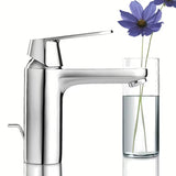Kromiran armatura za umivalnik Grohe Eurosmart Cosmopolitan z ročnim upravljanjem in odtokom