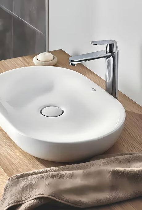 Grohe Eurosmart Cosmopolitan visoka armatura za umivalnik v krom izvedbi pro samostoječi umivalniki .