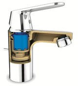 Kromiran armatura za umivalnik Grohe Eurosmart Cosmopolitan z ročnim upravljanjem in odtokom