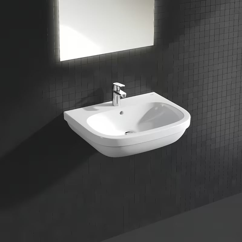 Kromiran armatura za umivalnik Grohe Eurosmart Cosmopolitan z ročnim upravljanjem in odtokom