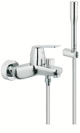 Kromirana stenska armatura za kad Grohe Eurosmart Cosmopolitan s tuš setom