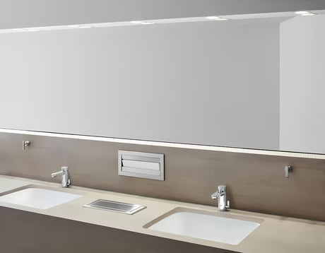 Kromirana samozapiralna armatura za umivalnik Grohe Eurosmart Cosmopolitan T s tehnologijo Grohe EcoJoy.