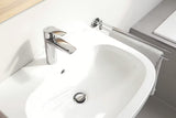 Krom enoročna stoječa armatura za umivalnik Grohe Eurosmart New z odtokom