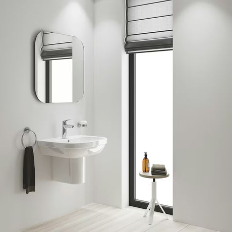 Kromirana enoročna stoječa armatura za umivalnik Grohe Eurosmart New brez odtoka