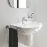 Kromirana enoročna stoječa armatura za umivalnik Grohe Eurosmart New brez odtoka